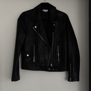 Topshop Classic Black Leather Jacket